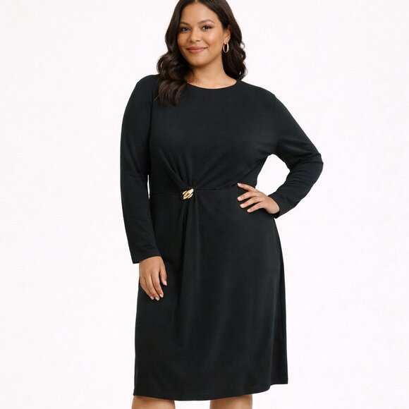 Vince Dresses & Skirts - Vince Cinched-Waist Wool-Blend Long-Sleeve Dress MSRP $448 Size XL